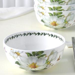 본차이나 목련 대접 5P세트 도자기 국그릇 국대접 그릇