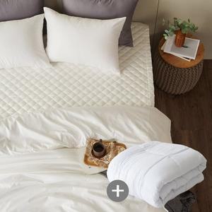 [SDECO]60수사틴 순면이불 침구풀세트이불솜EK이스턴킹화이트