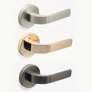 방문손잡이 버튼형 P3000 골드 그레이 다크그레이