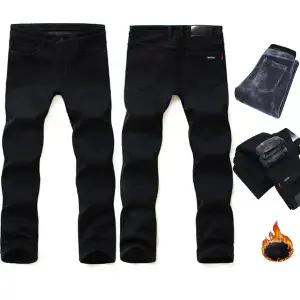 기모 진블랙 청바지 슬림핏