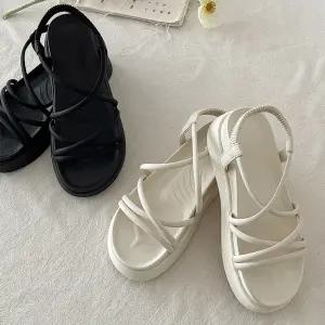 곰블리 통굽 샌들 발편한 메리제인 스트랩 여름 휴양지 쿠션 모브2 샌들힐