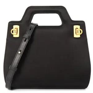 페라가모 21 3485 NERO 0763298 여자 실크 토트겸숄더백