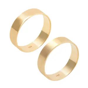 18K 평반지 유광 무광 옐로우골드 D타입