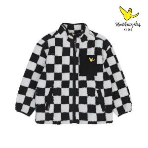 [마크곤잘레스키즈](하남점)엔젤체커 하이넥 양털후리스-블랙