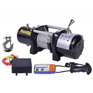 오프로드 와이어 윈치 자동차견인 런바 호이스트 소형 12v6000lbs 듀얼 리모콘