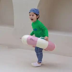 [정가 40 000원] 그린크로코 유아 래쉬가드 수영복  수모 세트)