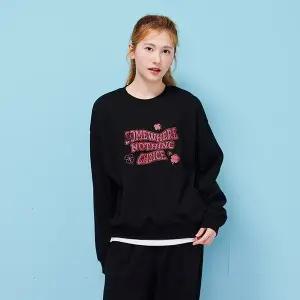 [에꼴리에] 여자 봄이월 빈티지 프린팅 볼륨 맨투맨티(25C1457)