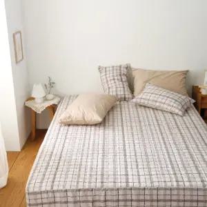 멜로체크 누빔 침대 매트카바 매트리스 커버 베이지 그레이 S SS Q