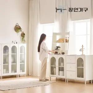 장인가구 쿠르바 모루유리 아치형 수납장 서랍장 모음전