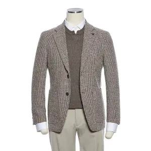 F/W (한정수량) 브라운 잔체크 고퀄리티 캐주얼 콤비자켓 RQLMBJ53ANW몰