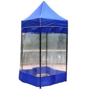 방한부스 방풍 간이 주차안내 투명문 이동식 투명 비닐