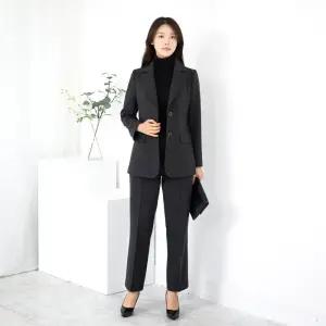 [모슬린]엄마옷 울 테일러드 바지정장세트 516FGH335 마담중년여성빅사이즈50대60대