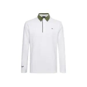 와이드앵글골프긴팔 KQJ WMW25271W3 남성 CO 코듀로이 카라 폴로 티셔츠 M (Off White)