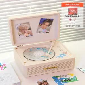 왓플러스 C300 턴테이블 CD플레이어 무선블루투스 미니 워트플라스 화이트 Whatplus