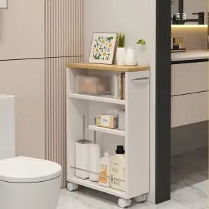 슬림 화장실 틈새수납장 일본식 이동식 욕실 사이드 정리