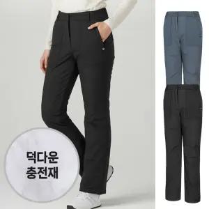 여성 겨울 프리미엄 오리털 누빔 기모 덕다운 골프 바지 캘리포니아 다운 팬츠 259
