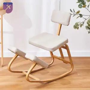 의자 닐링체어 바이에르의자 인체공학 우드 등받이형