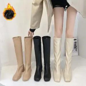 여성 캐주얼 가벼운 사계절 기모 롱 부츠 여성부츠 겨울부츠 털부츠 캐주얼부츠 패션부츠