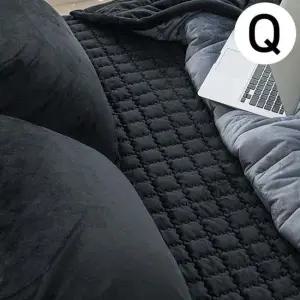 빌리 극세사 밴딩 패드 퀸 Q 블랙 카페트겸용 침대패드 패드 침대매트 퀸침대매트 퀸매트