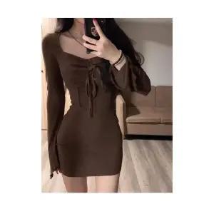 미니 스커트 여성 하객 넥 원피스 추동 엄마 힙업 이너 admr4