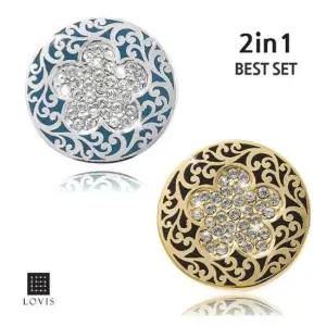 러비스 골프 볼마커 당초원형 2in1 세트 볼마커 필드용품 선물용 첫라운딩 골프용품 골프티 동행선물