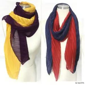 신상 투톤 스카프 머플러 타이 머플러 캐시미어 스카프 단체손수건 롱 섟 숄 패턴 사은품 패션잡화 방도 로