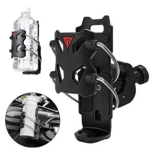 360    조절 가능한 핸들바 컵 케이지 유니버설 자전거 오토바이 물병 홀더 MTB 로드 사이클링 ADV 모터바