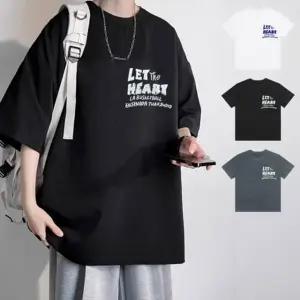 고품질 남자티셔츠 빅사이즈 반팔티셔츠 남성티셔츠 면 남편 (WFJPO3P)