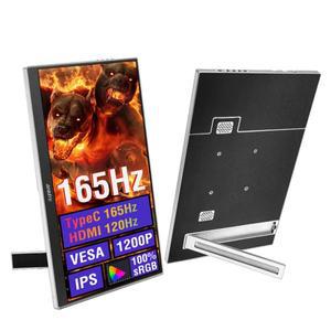터치스크린16인치 휴대용 모니터 120HZ/165HZ IPS 세컨드 게임 스크린 노트북용 확장 디스플레이 브래킷