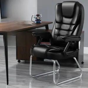 바퀴없는 중역 의자 사무실 컴퓨터 임원용 리클라이너 사무용 고정형 회의실