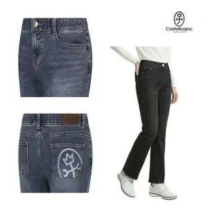 까스텔바작 골프 여자 팬츠 고신축 부츠컷 겨울 데님 바지 BGEWPT-60...