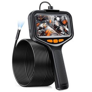 [미국배송] 보어스코프 조명 카메라 1080P HD 산업용 내시경 4.3인치 화면 반강성 케이블 배관 엔진 검사용 IP67 방수 스코프 카메라