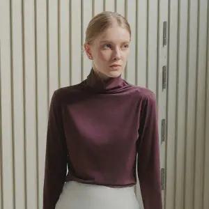 [YJACK](센텀시티점)W_모어텐션 드레이프 모크넥 긴소매 티셔츠 (120gsm) LJT1731L