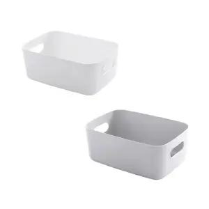 [라일리생활건강] Rly bns 다용도 플라스틱 보관 바구니 소형 펜트리