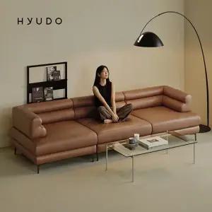 [지정일배송]시간의 동백 천연 면피 가죽 소파 4인 4인용 쇼파