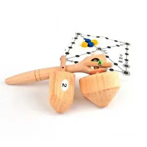 민속놀이 원목 더블팽이 옛날팽이 장난감 줄팽이 업그 팽이 옛날팽이