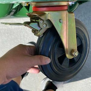 바퀴 코어 4 슬리브 야외 쓰레기통 분리수거함 교체 660L 싱글 고무 휠 회전 브레이크 부속품