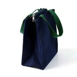 블루 토트백 토트가방 캔버스 수납포켓 25x28.5cm