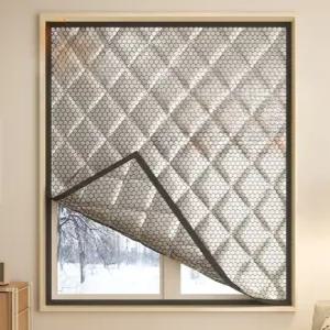 겨울 창문 보온 커튼 우풍 차단 누빔 방풍 방한 암막 작은창 방한커튼