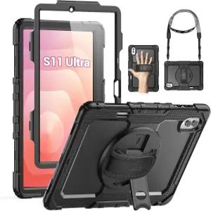 삼성 갤럭시탭 S11 울트라 5G 14.6인치 2025용 SEYMAC 케이스 화면 보호기가 있는 헤비 듀티 충격방지 보호