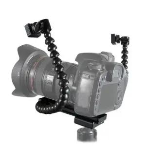 카메라 듀얼 핫슈 플렉시블 플레이트 거치대 스탠드 조명 W98D936