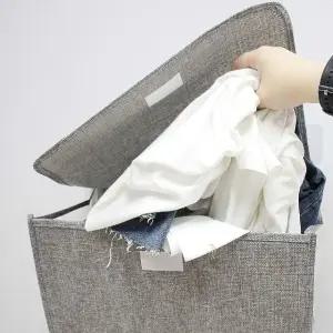 접이식 빨래 수납 바구니 중형 틈새 세탁 편리한 정리함 (WFK9U0X)