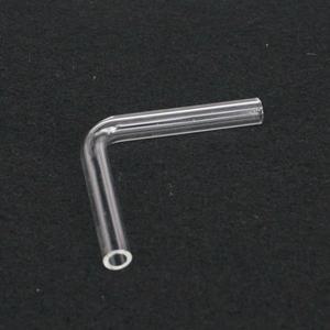 5pcs 외경 7mm 90도 팔꿈치 실험실 유리 가스 가이드 튜브 어댑터 길이