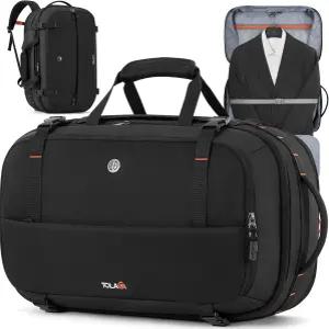 톨라체아 대형 컨버터블 의류 더플백 백팩에 수트 캐리 17.3인치 12.9인치 듀얼 노트북 수납이 가능한 주름