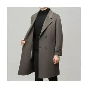 남자정장재킷 순모 더블 모직 코트 가을 겨울 럭셔리 정장 넥 워머 원템4