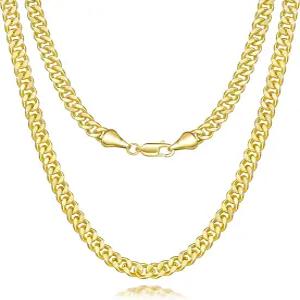 여성 iSunat 5mm 14K 금도금 목걸이 남성 쿠바 링크 체인 1618202224인치 주얼리를 절대 퇴색시키지 않는