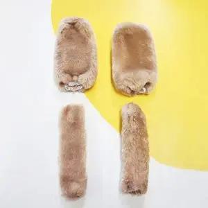 자전거 겨울용 오토바이 핸들 털 커버(베이지) (WFK9ZXO)