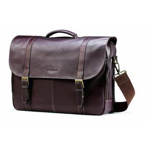 삼소나이트 콜롬비아 가죽 플랩오버 메신저백, 브라운, 원 사이즈