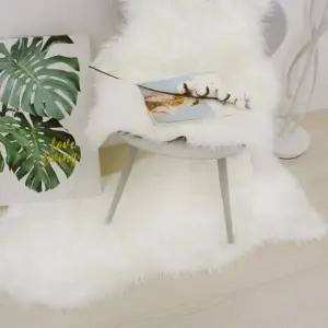 장모 양털러그 원형 카페트 인조 퍼러그 거실 90cm (WFKB1SJ)