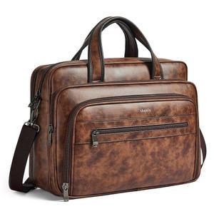 남녀용 슈리 가죽 메신저백 17인치 노트북 가방, 방수 대형 어깨 사첼 오피스, 워크